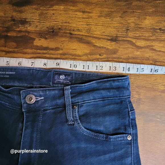 AG Adriano Goldschmied Jeans 28 Farrah Skinny Ankle High Rise Dark Wash Strech - Picture 7 of 12